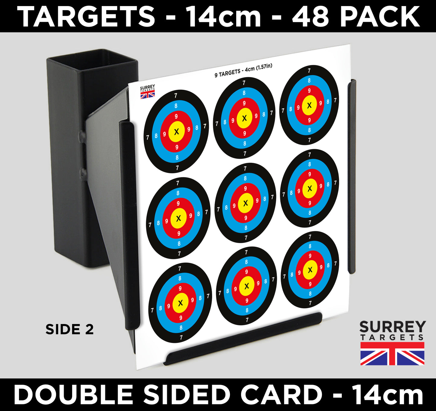 Double Sided Bullseyes -14cm - Quality 250gsm Card
