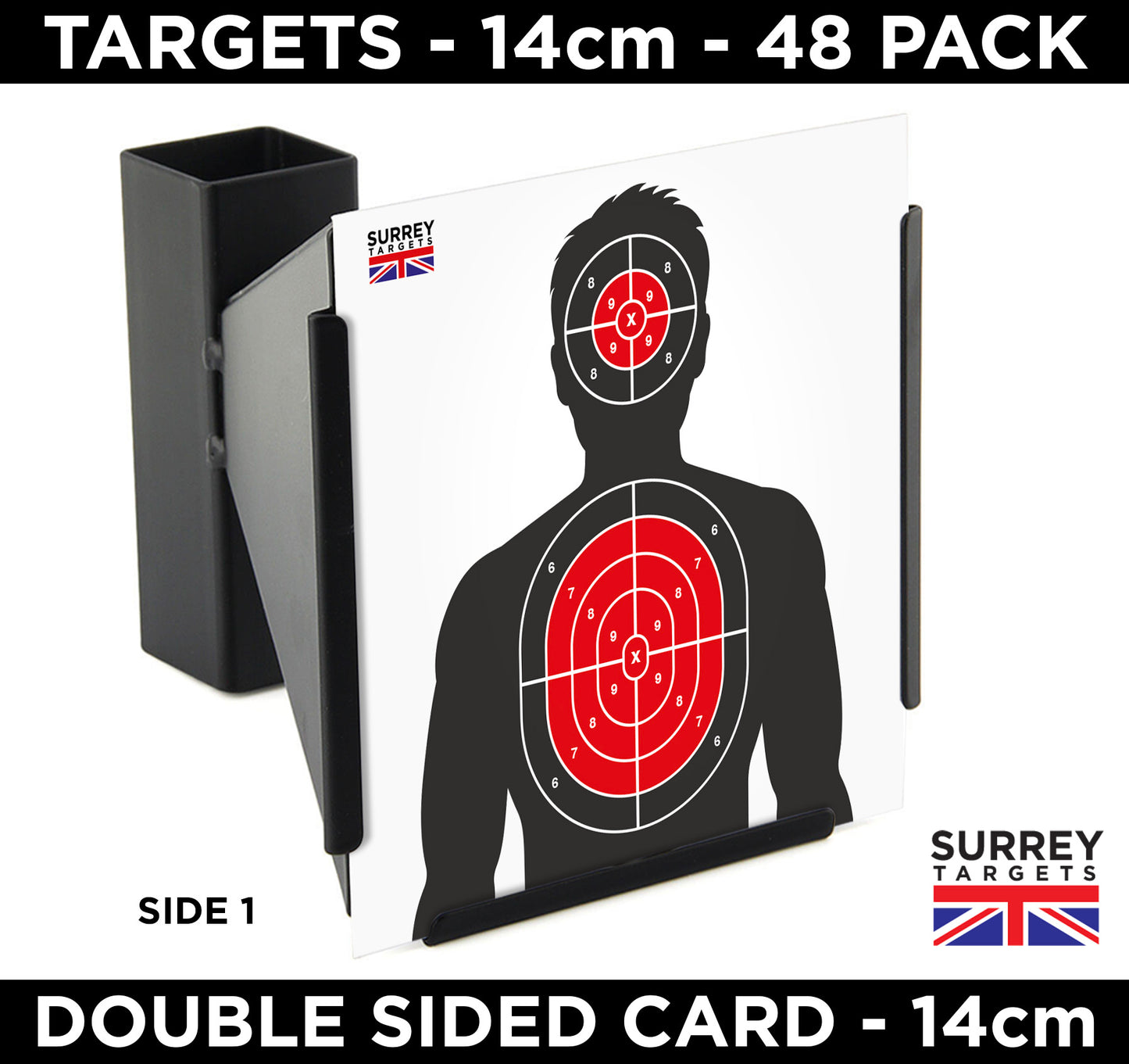 Hostage Shooting Targets - 14cm - 48 Double Sided 250gsm Quality Card