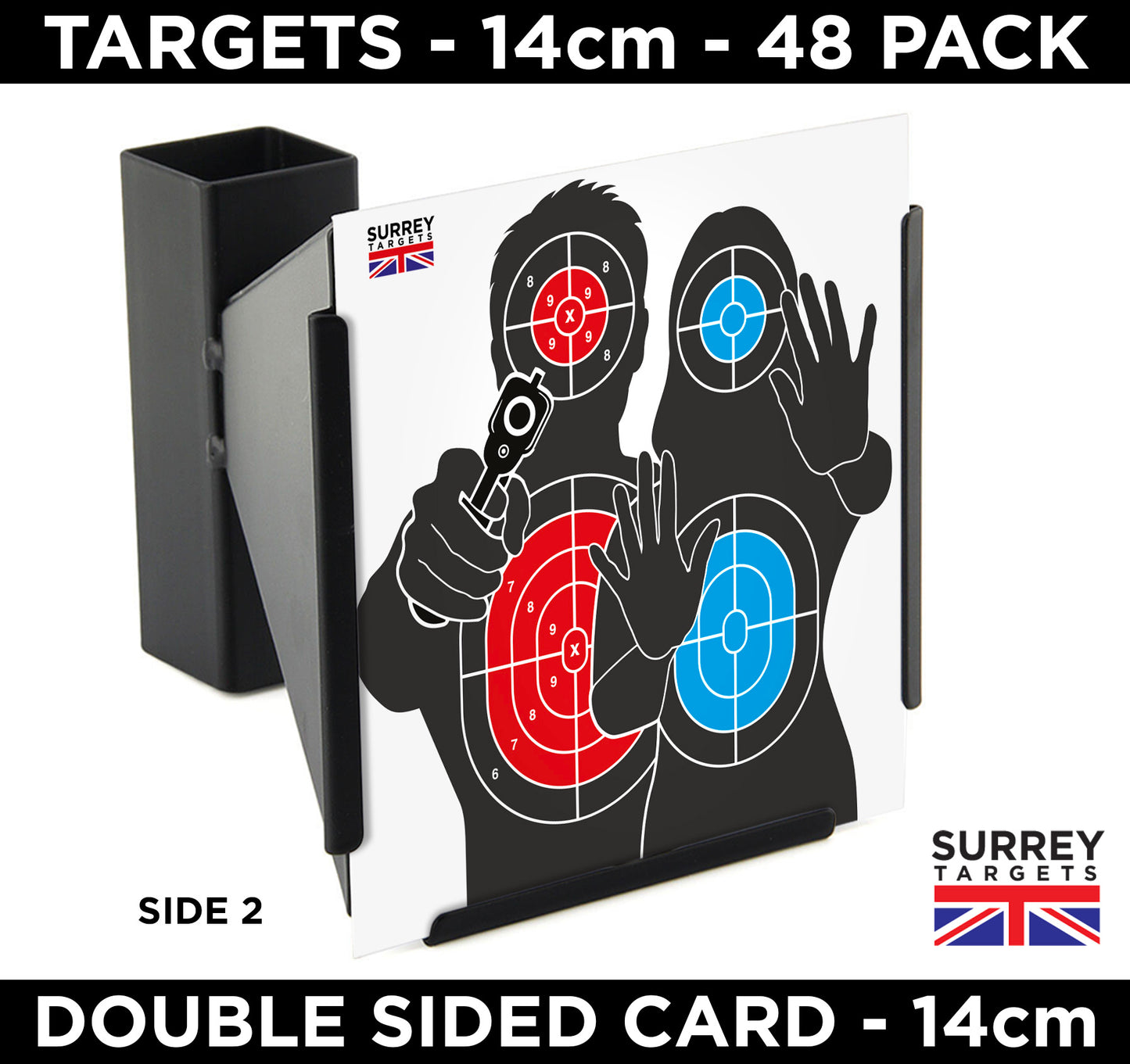 Hostage Shooting Targets - 14cm - 48 Double Sided 250gsm Quality Card