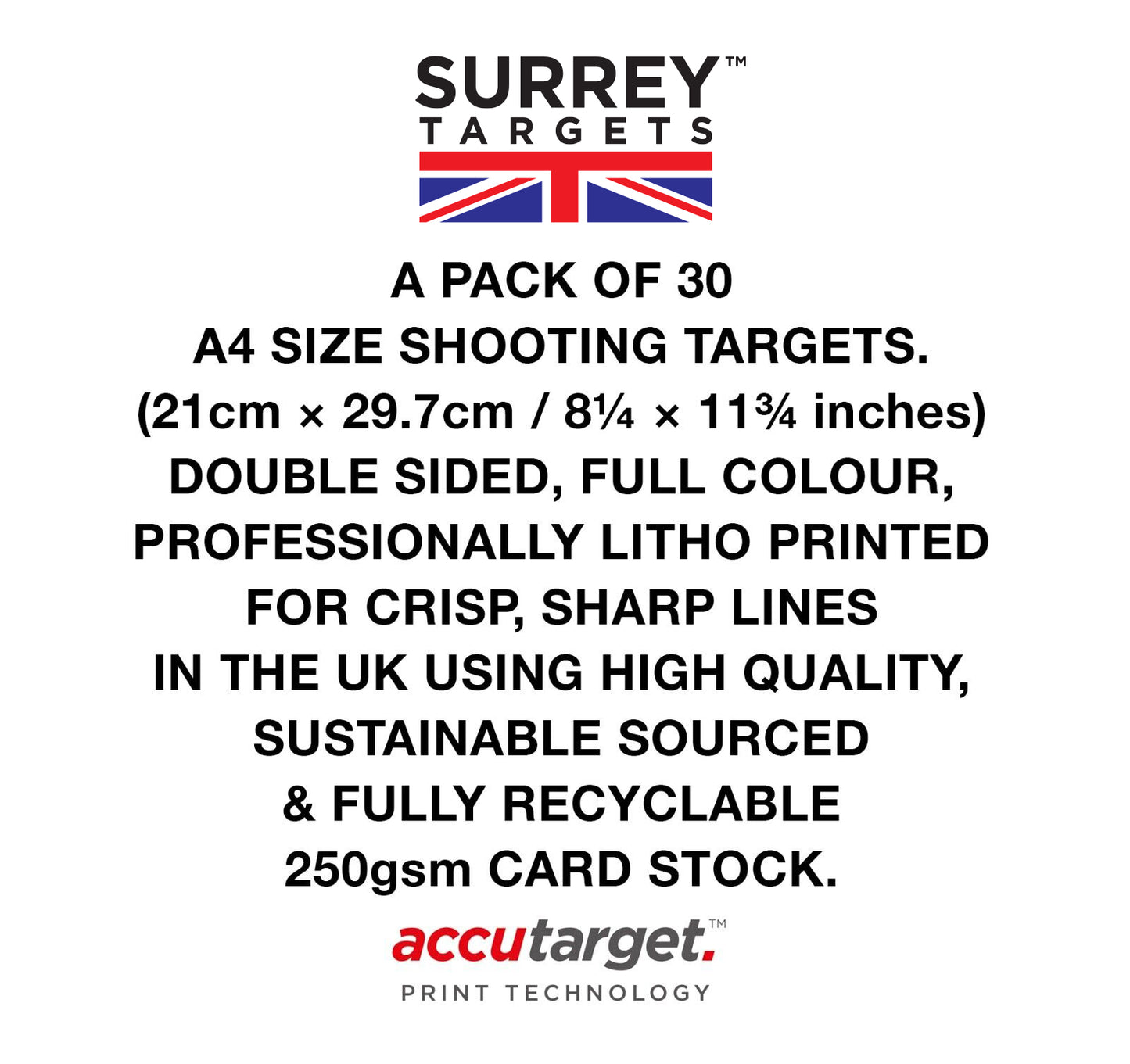 BENCHREST Shooting Targets 25mm GREEN DOT A4 Sheets Airsoft PCP Rifle Rimfire 2 Sided Card 30 Pack