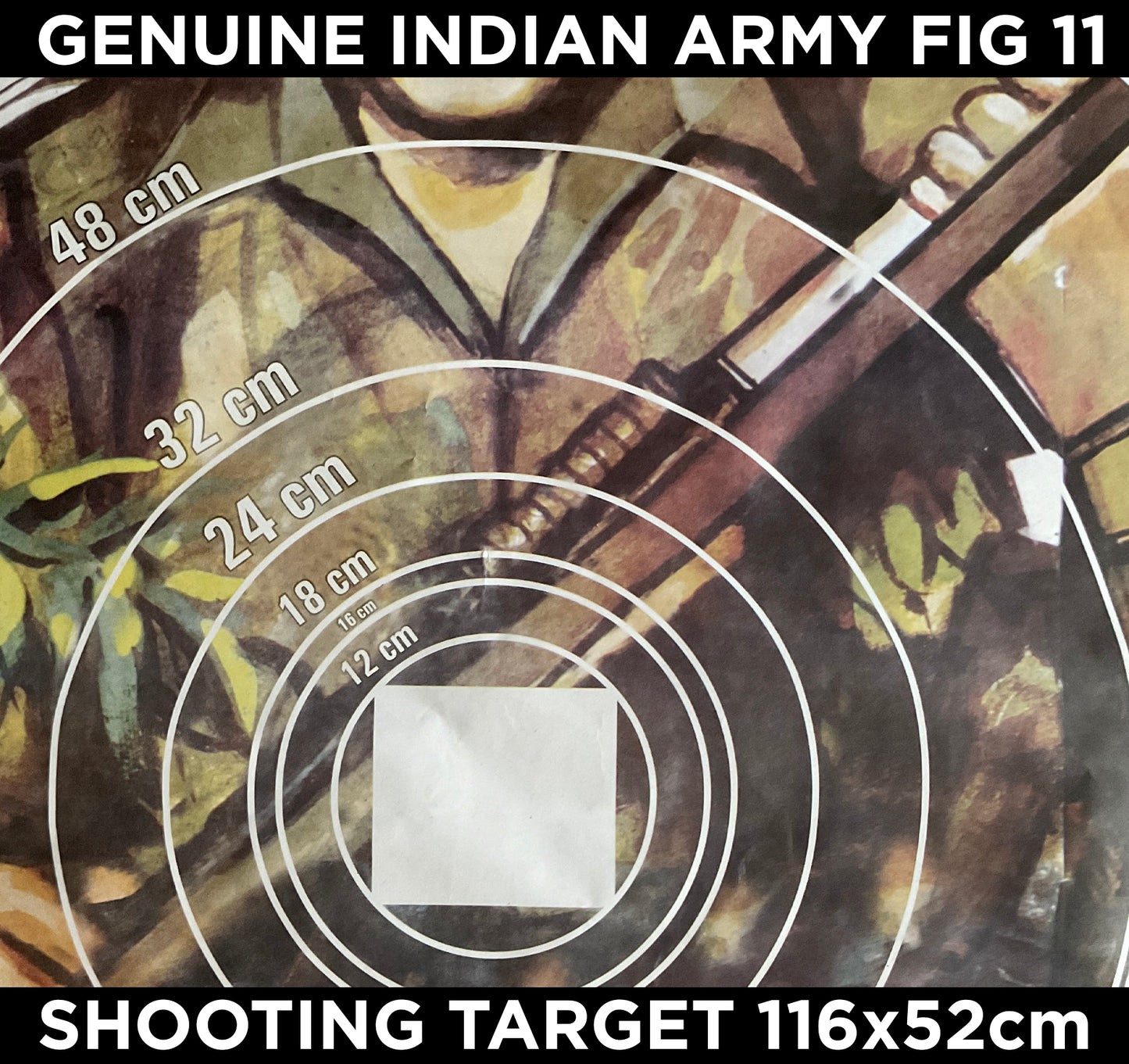 FIG 11 INDIAN ARMY SHOOTING TARGET Air Rifle Pistol BB Airsoft GENUINE IMPORT