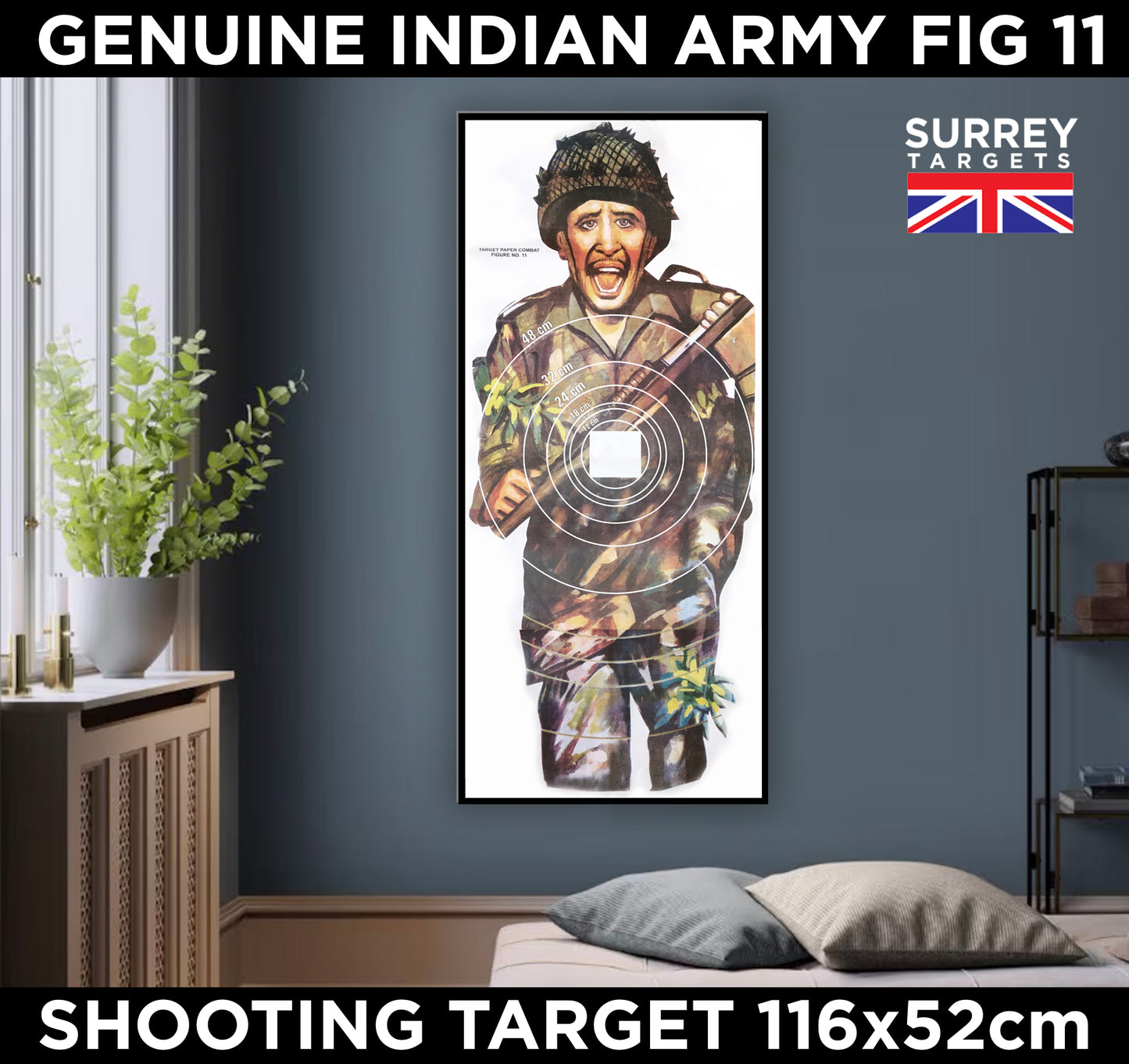 FIG 11 INDIAN ARMY SHOOTING TARGET Air Rifle Pistol BB Airsoft GENUINE IMPORT