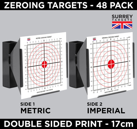 Zeroing Targets 17cm Metric & Imperial Pack of 48