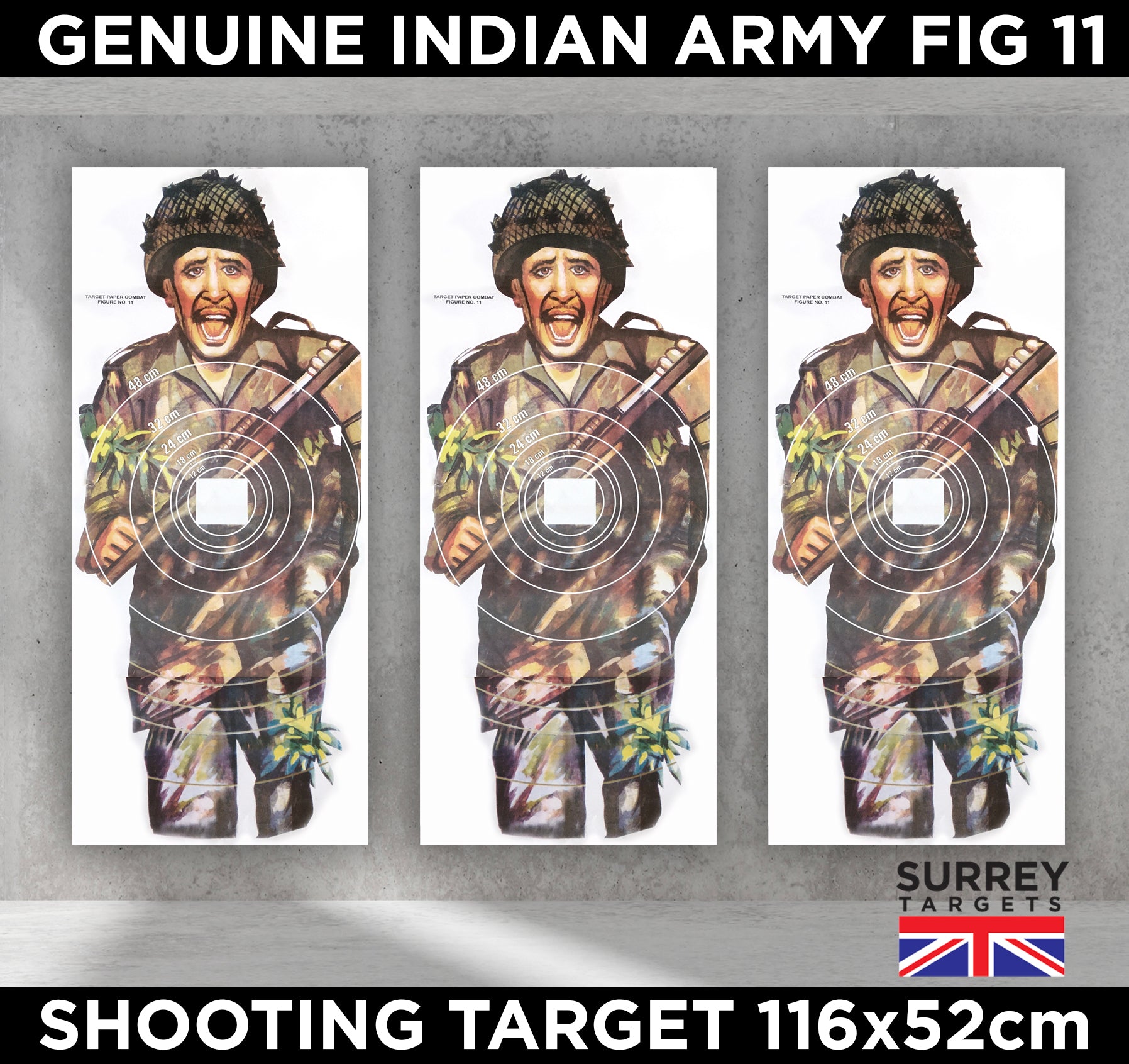 FIG 11 INDIAN ARMY SHOOTING TARGET Air Rifle Pistol BB Airsoft GENUINE ...