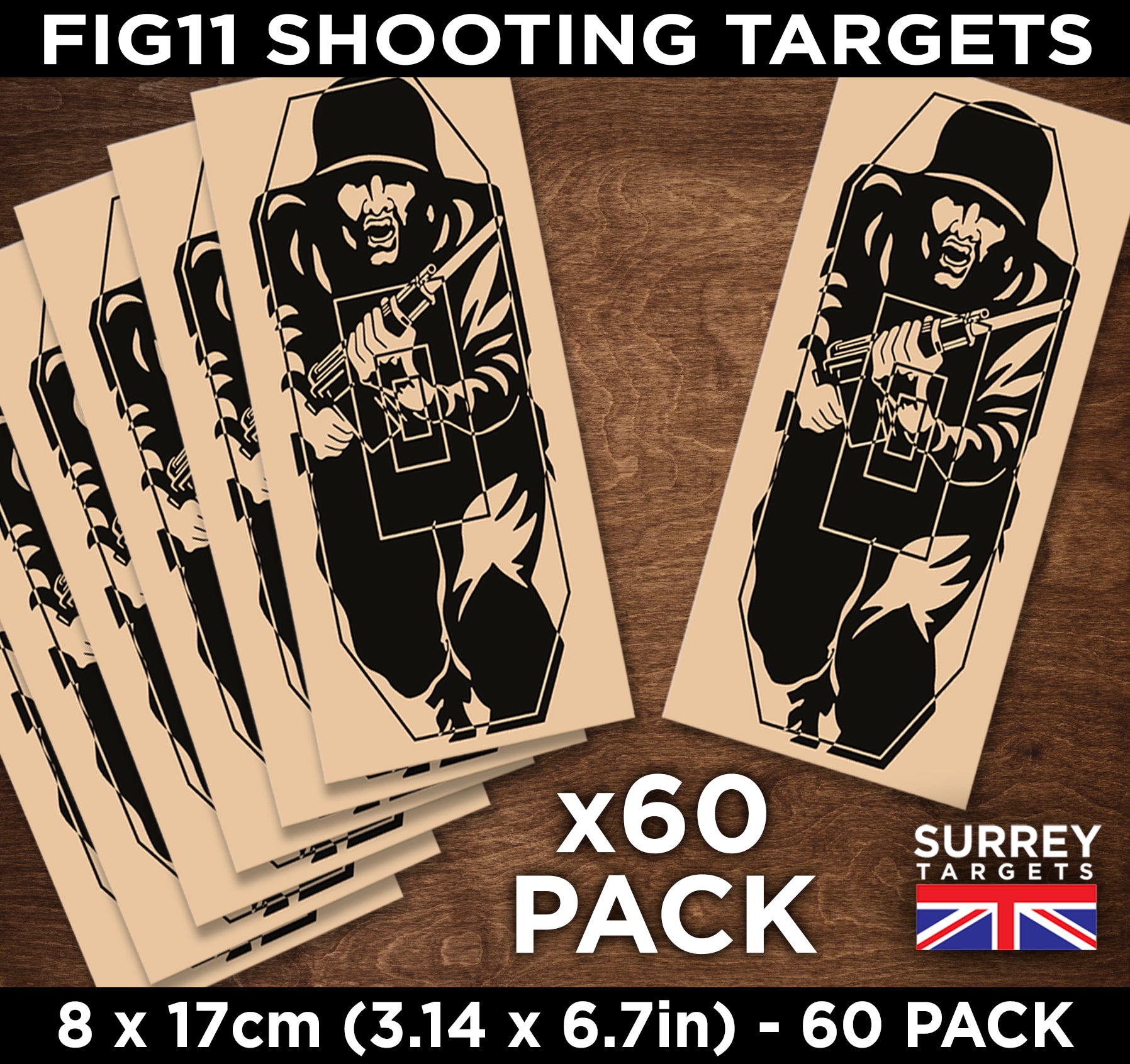 SMALL FIG 11 SHOOTING TARGETS Air Rifle Pistol Gun BB Airsoft Army 60 ...