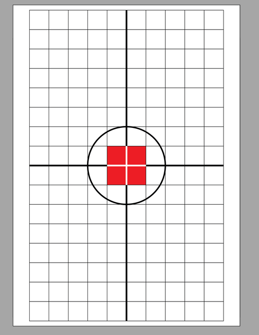 A3 Imperial Zeroing Target - 30 Pack