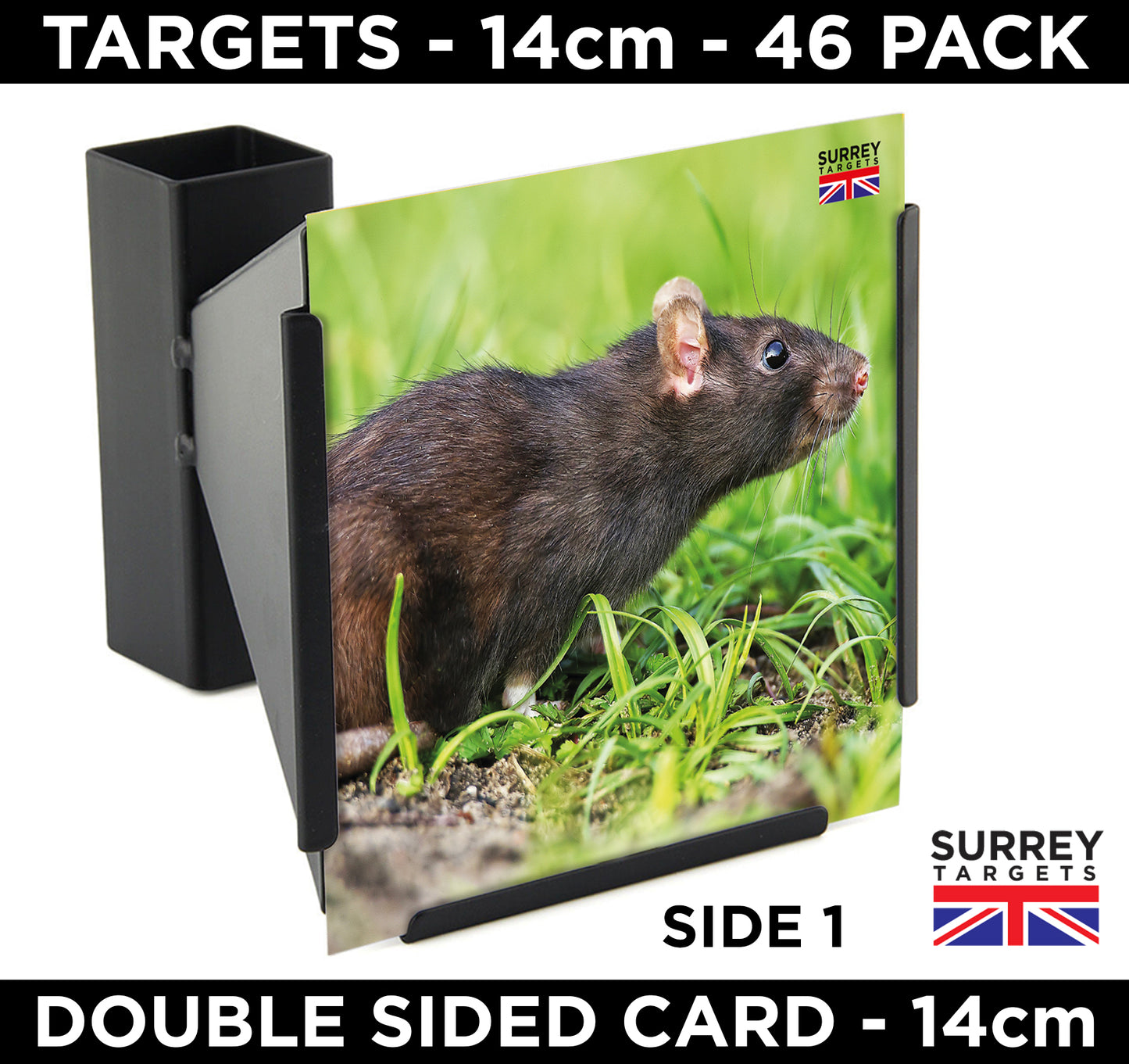 PEST CONTROL VERMIN Rat & Squirrel Card Targets Double Sided 14cm 46 Pack