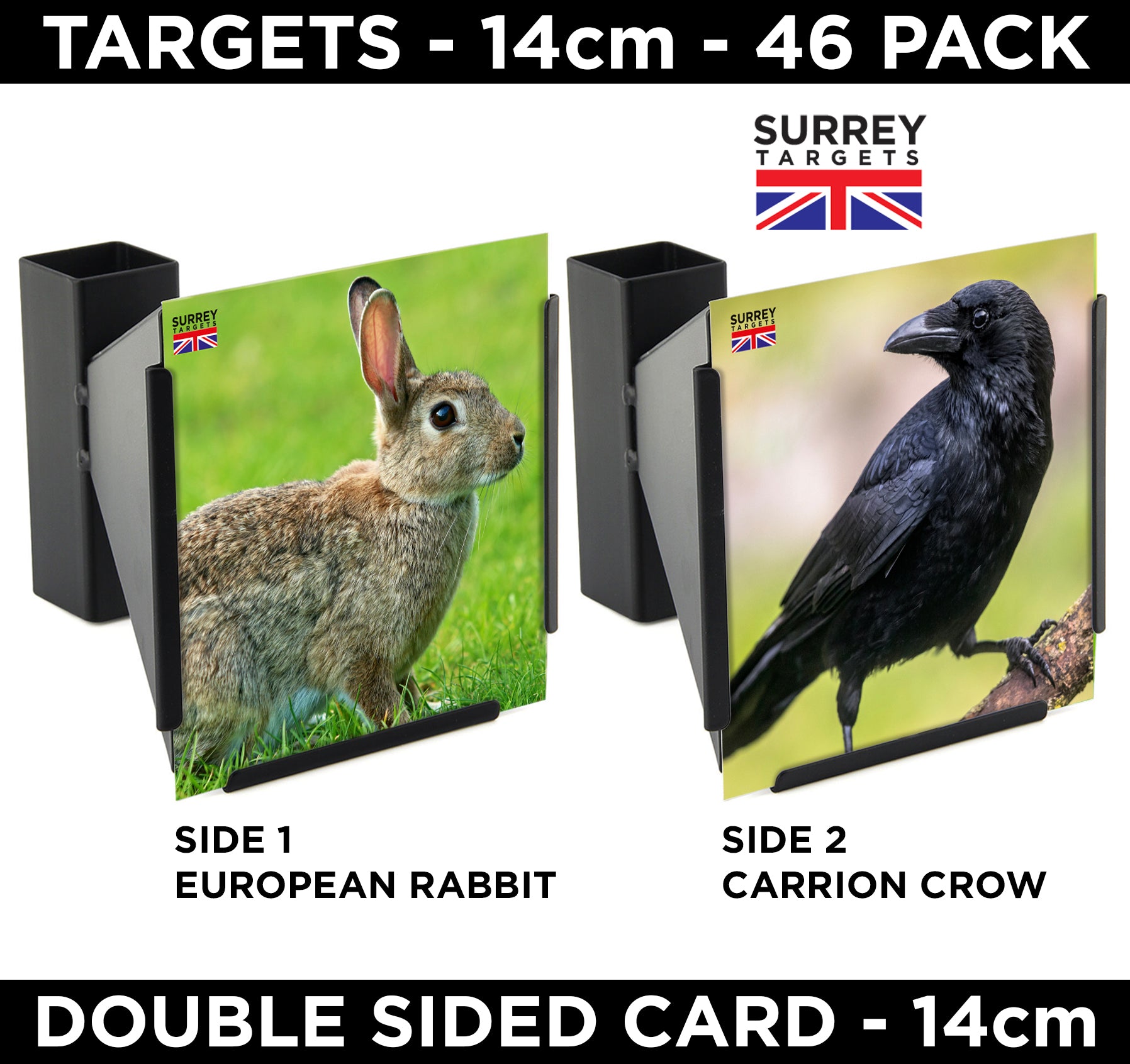 Pest Control Vermin Targets Rabbit & Crow Double Sided 14cm 46 Pack ...