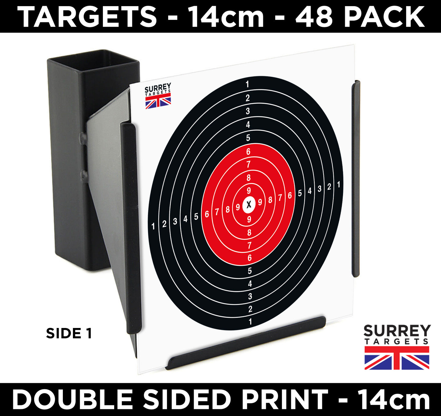 Air Rifle Pistol Gun BB Airsoft Shooting Targets - 14cm - 2 Sided - 48 Pack