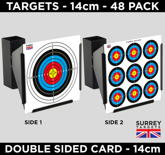 Double Sided Bullseyes -14cm - Quality 250gsm Card