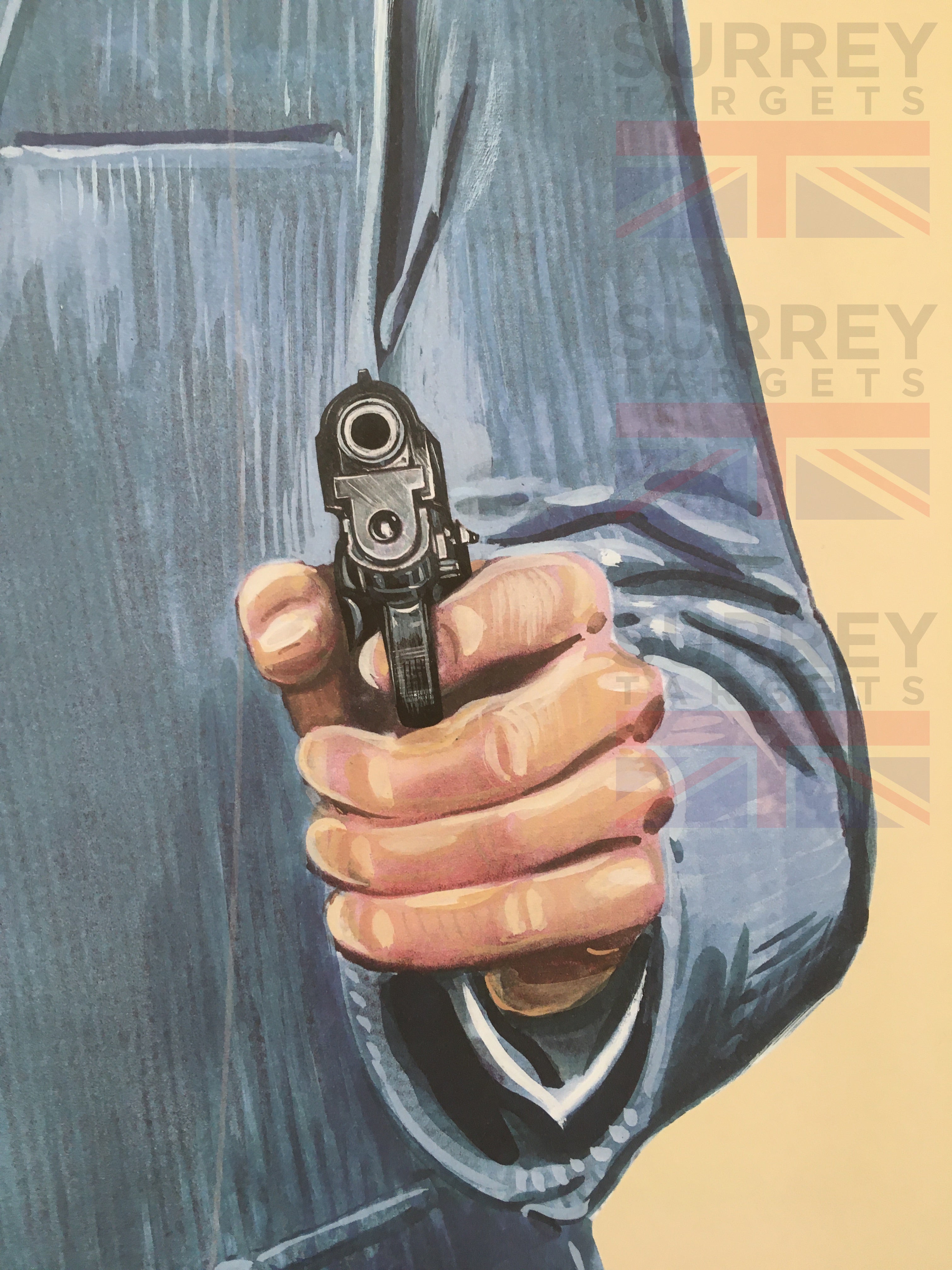 GENUINE PJL 'Target 5' Vintage Retro Law Enforcement Target Life Size ...