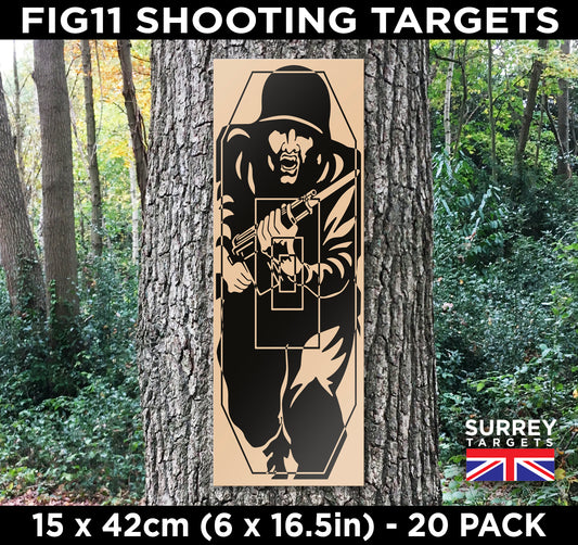 FIG 11 SHOOTING TARGETS - 15cm x 42cm - 20 Pack