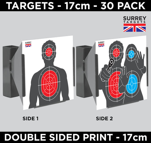 TORSO & HOSTAGE 17cm Air Rifle Pistol Gun BB Airsoft Shooting Targets 30 Pack