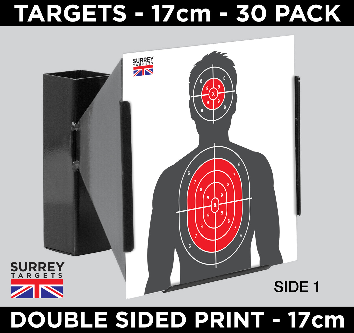 TORSO & HOSTAGE 17cm Air Rifle Pistol Gun BB Airsoft Shooting Targets 30 Pack